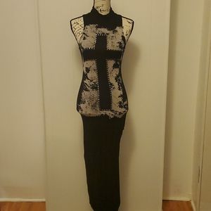 euc fitted dress size sm but fits more for a xs-s